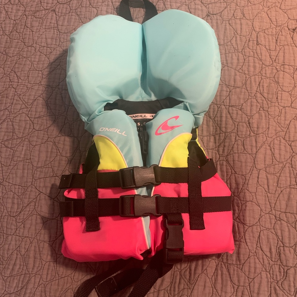 O'Neill Kids Life Vest - Pink and Light Blue